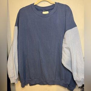 American Eagle Blue Oversized Crew Neck Sweater